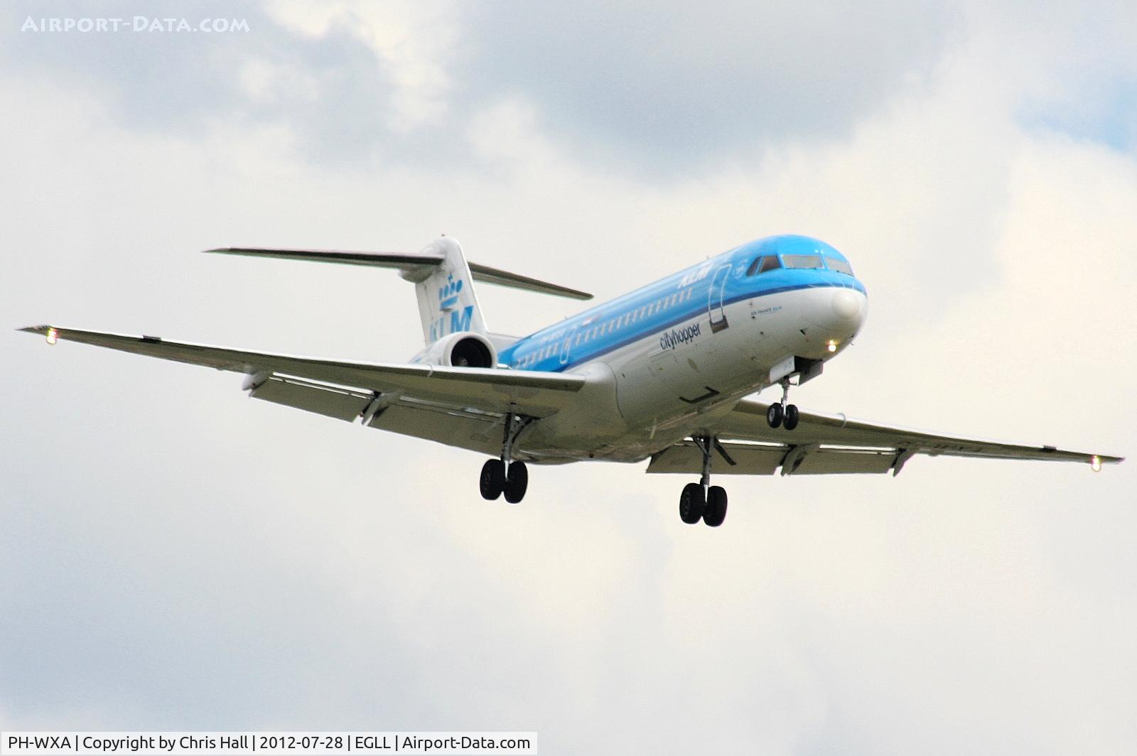 PH-WXA, 1996 Fokker 70 (F-28-0070) C/N 11570, KLM Cityhopper