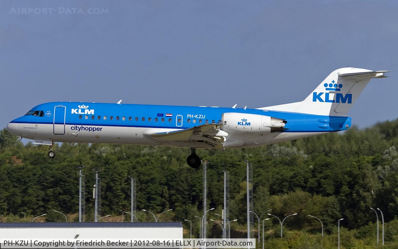 PH-KZU, 1995 Fokker 70 (F-28-0070) C/N 11543, short final RW24
