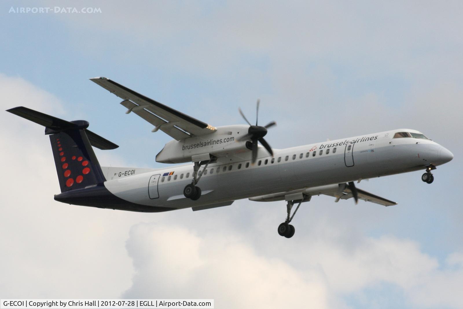 G-ECOI, 2008 De Havilland Canada DHC-8-402Q Dash 8 C/N 4224, Brussels Airlines