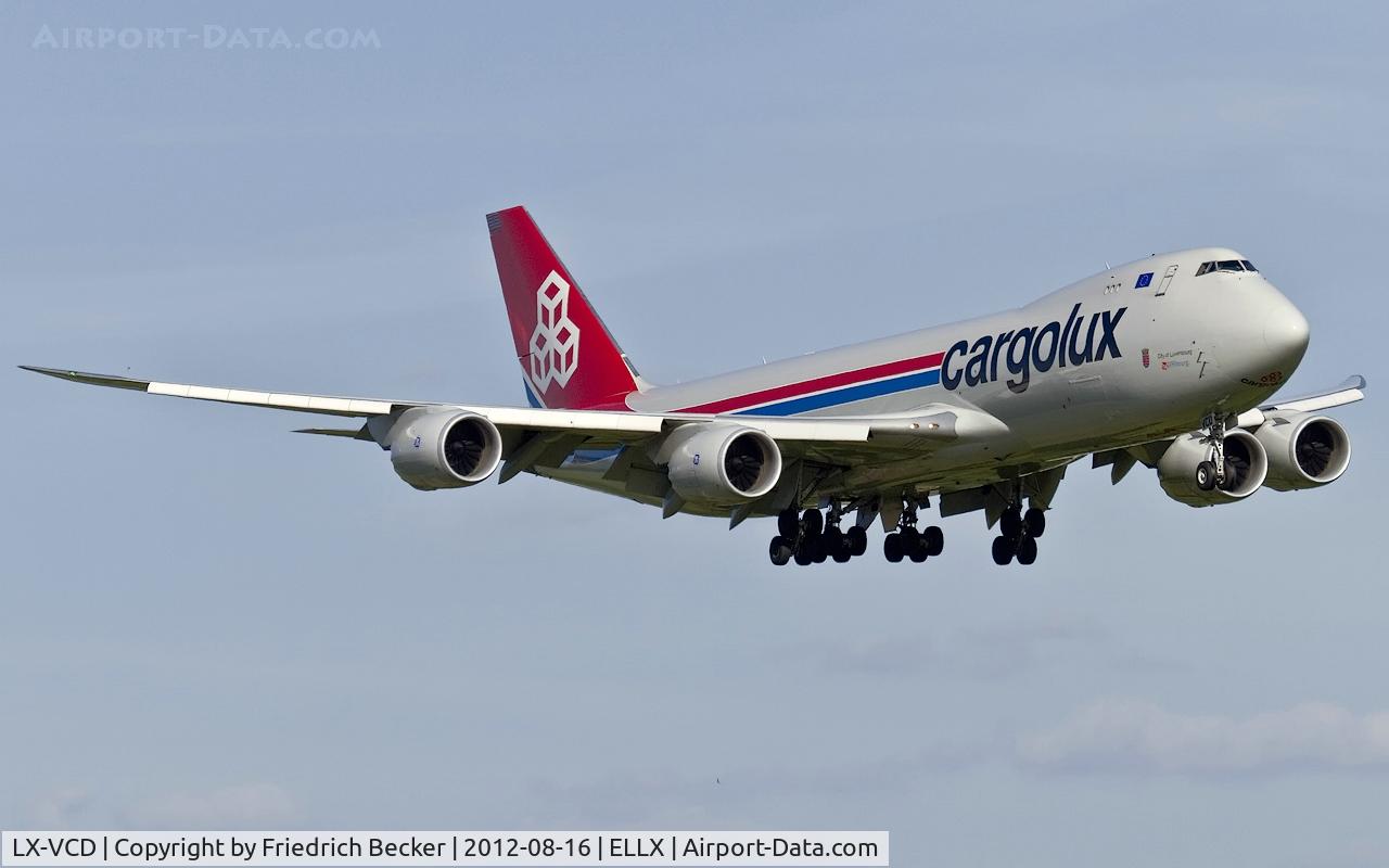 LX-VCD, 2011 Boeing 747-8R7F C/N 35809, on final RW24