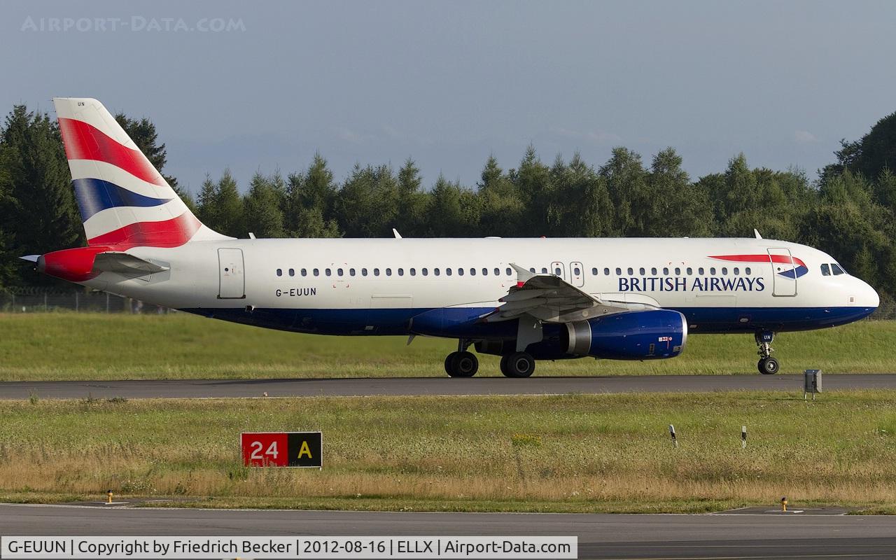 G-EUUN, 2003 Airbus A320-232 C/N 1910, departure via RW24