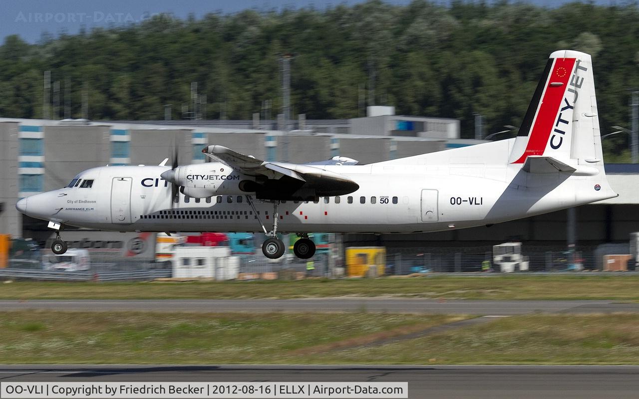 OO-VLI, 1991 Fokker 50 C/N 20226, short final RW24