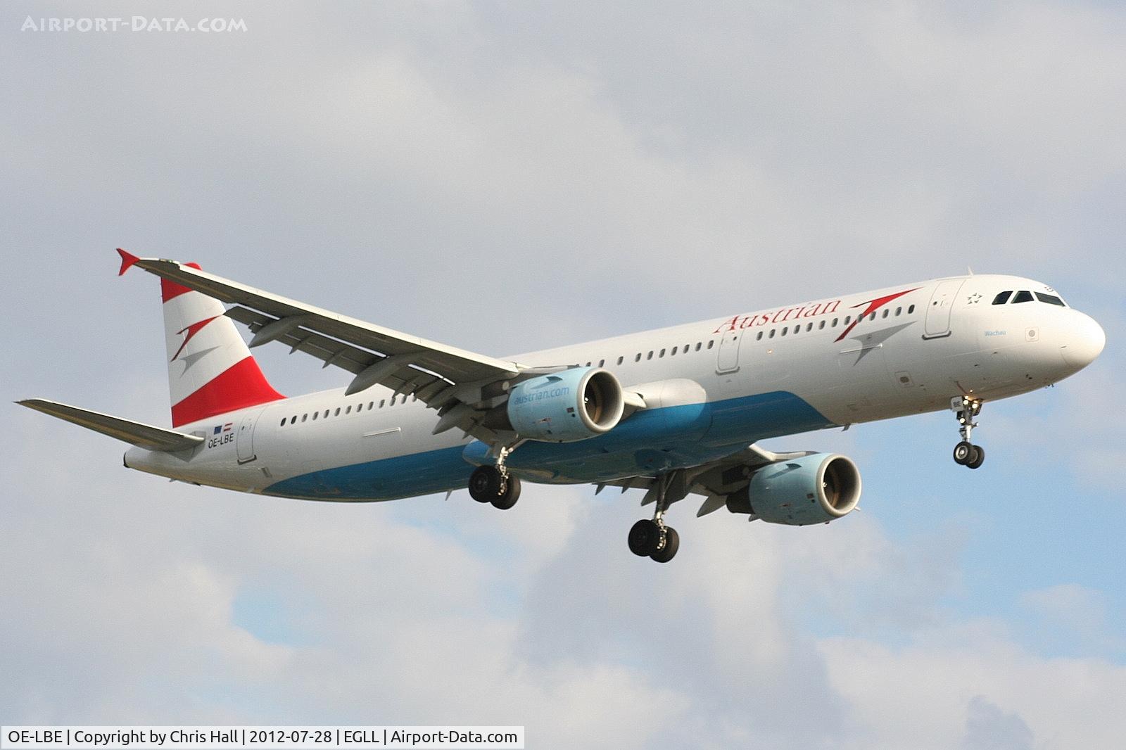 OE-LBE, 1998 Airbus A321-211 C/N 935, Austrian Airlines