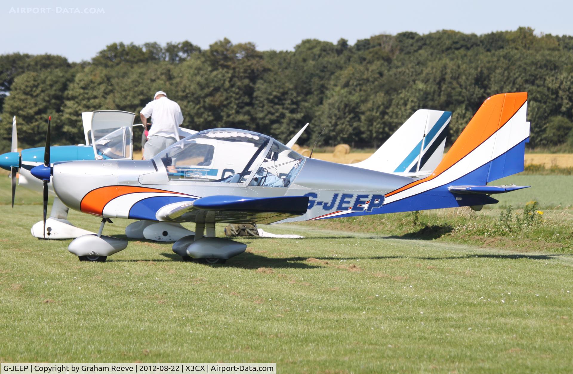 G-JEEP, 2002 Aerotechnik EV-97A Eurostar C/N PFA 315-13888, Parked at Northrepps.