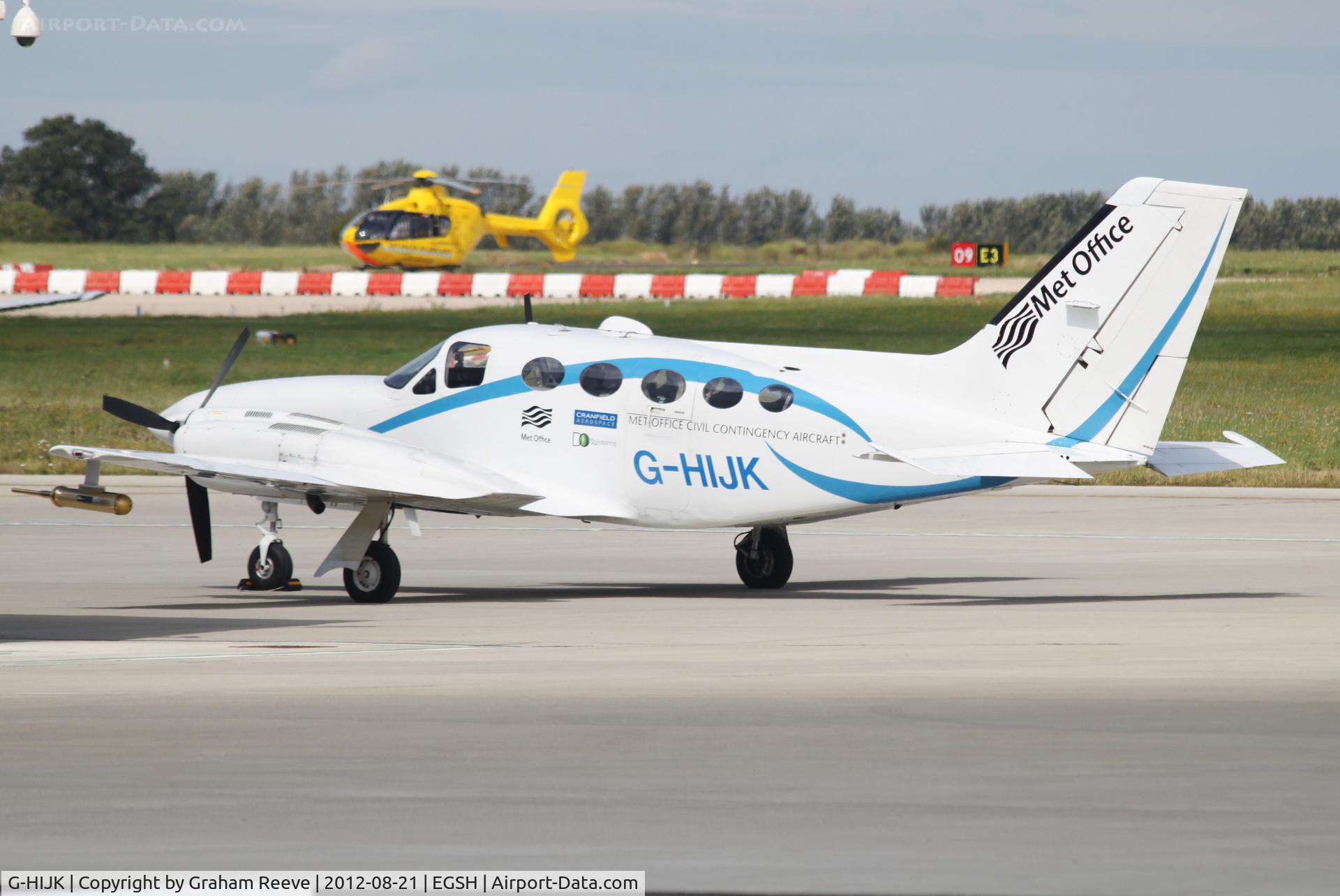 G-HIJK, 1977 Cessna 421C Golden Eagle C/N 421C-0218, Parked at Norwich.