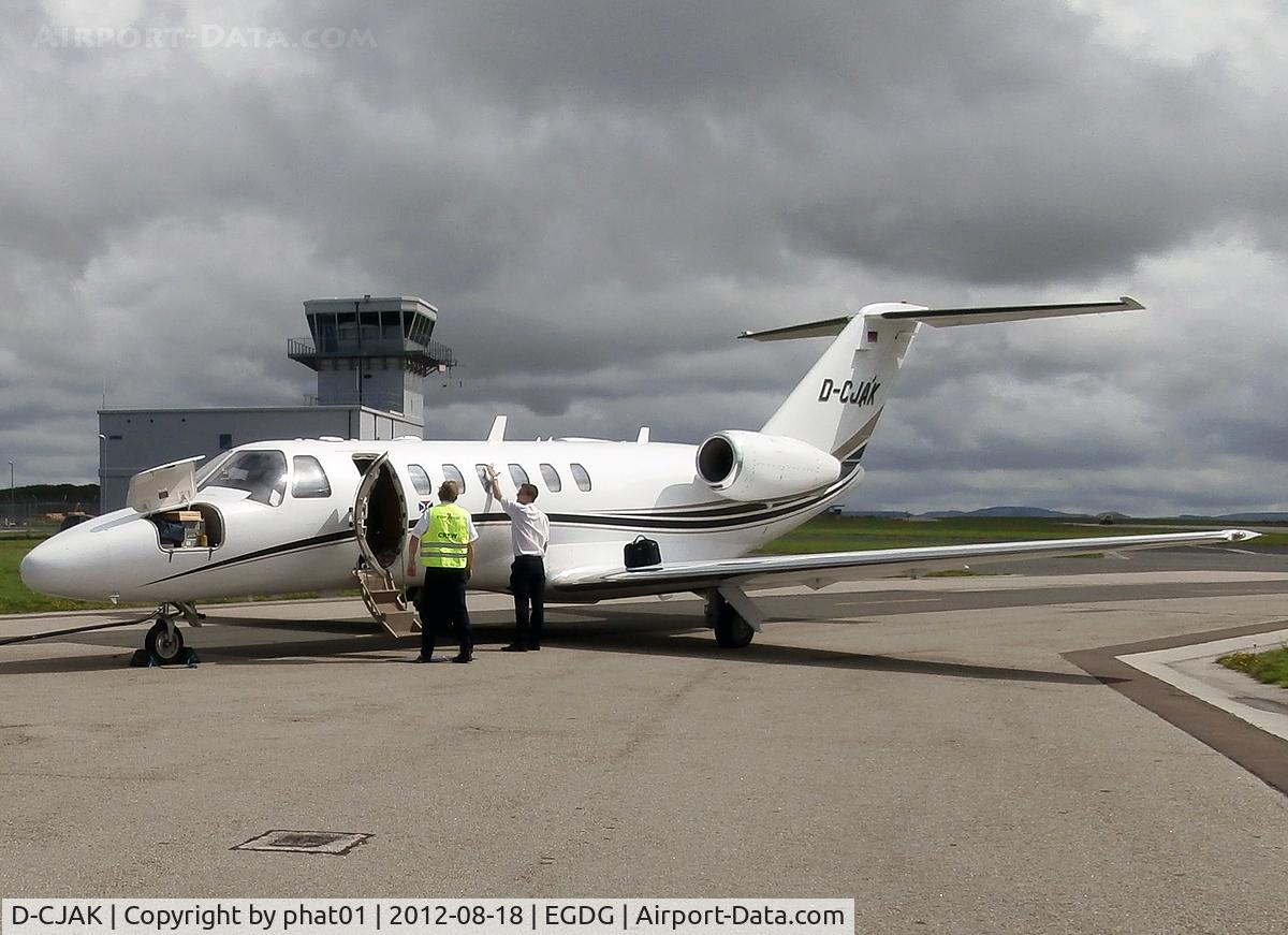 D-CJAK, 2006 Cessna 525B CitationJet CJ3 C/N 525B-0075, Departing NQY