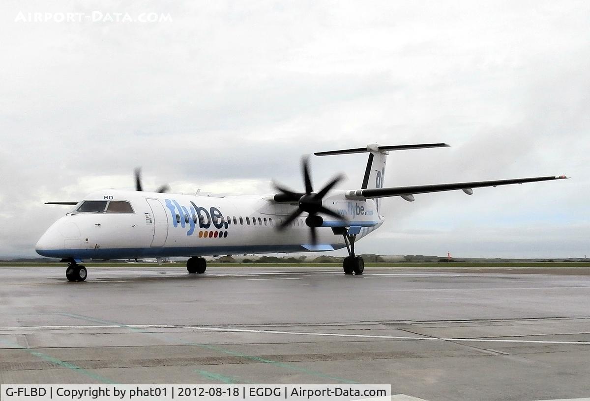 G-FLBD, 2009 De Havilland Canada DHC-8-402Q Dash 8 C/N 4259, At Newquay