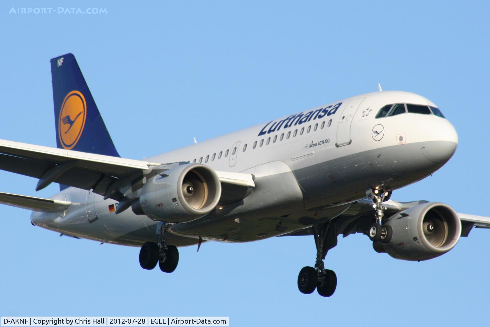 D-AKNF, 1997 Airbus A319-112 C/N 0646, Lufthansa