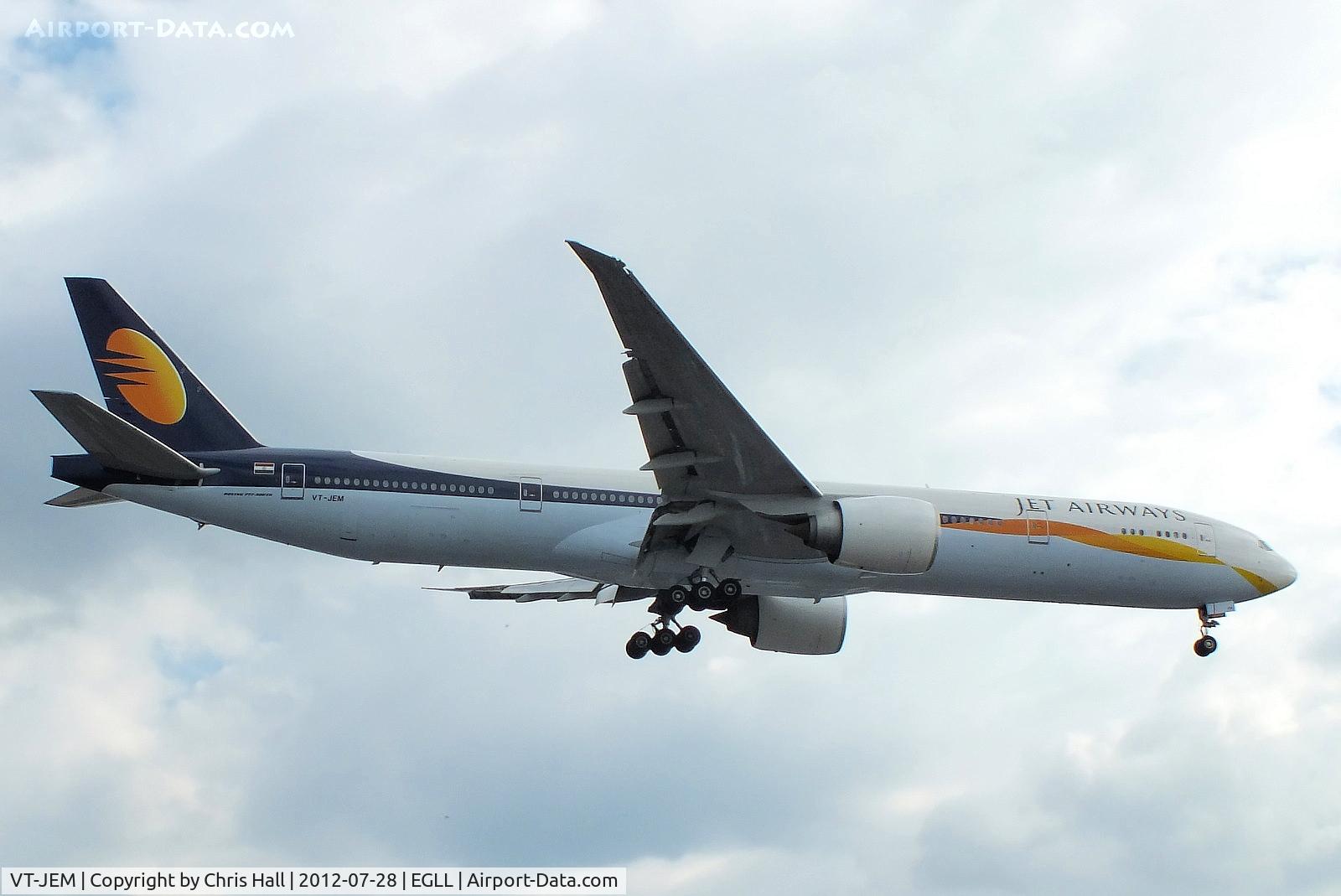 VT-JEM, 2007 Boeing 777-35R/ER C/N 35162, Jet Airways