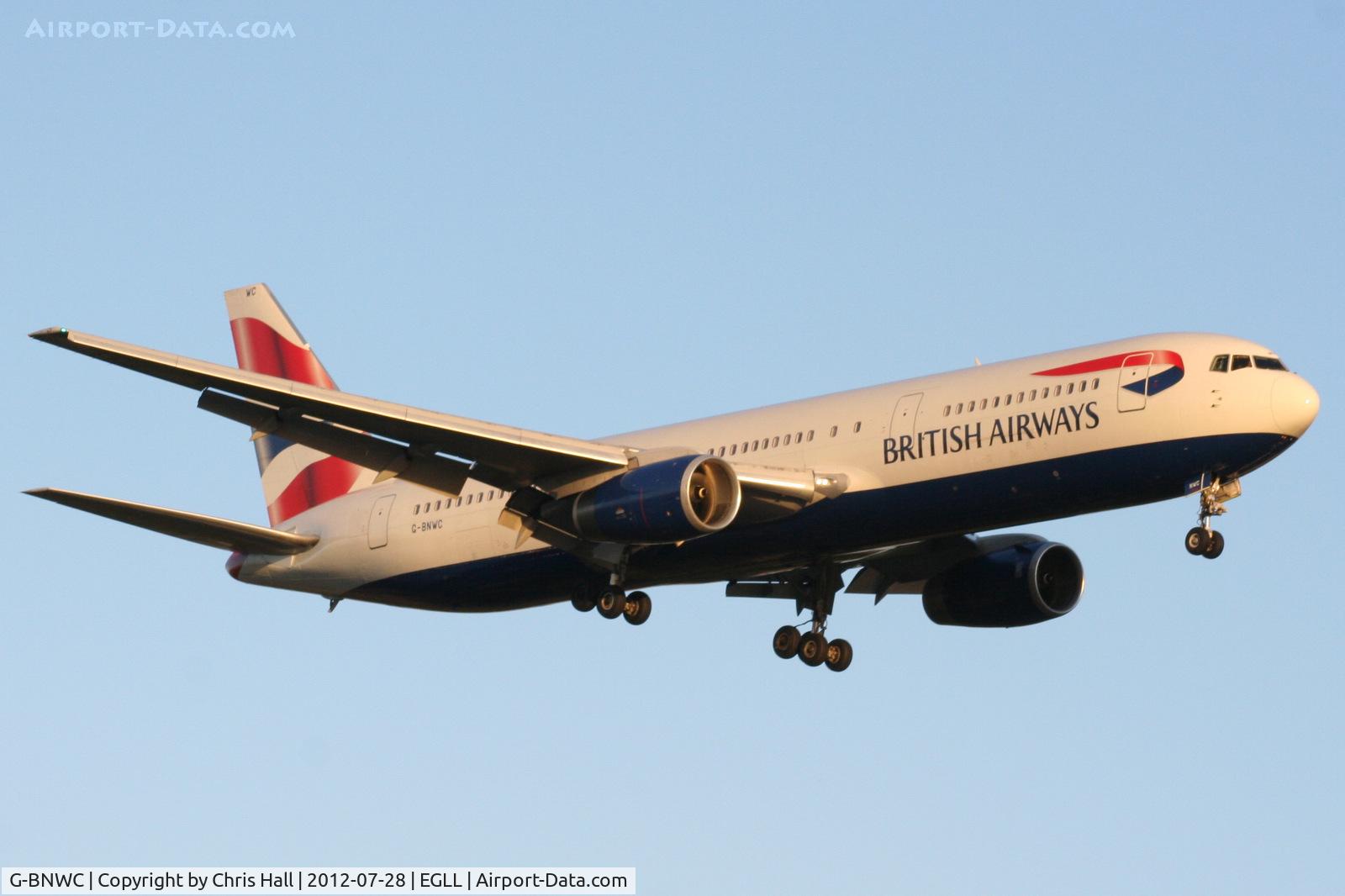 G-BNWC, 1989 Boeing 767-336 C/N 24335, British Airways