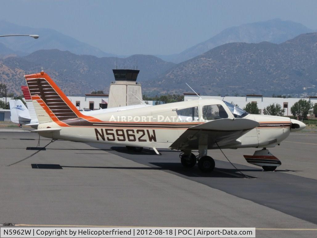 N5962W, 1966 Piper PA-28-150 Cherokee C/N 28-3821, Parked in transient parking