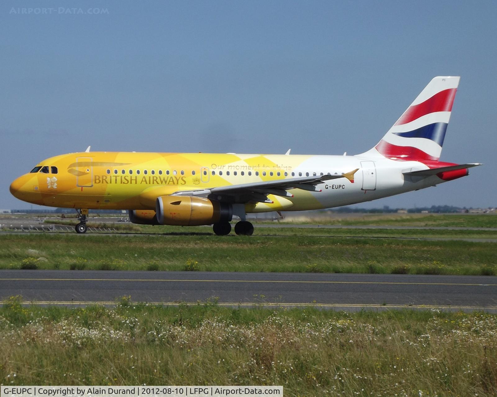 G-EUPC, 1999 Airbus A319-131 C/N 1118, By showing off the special livery of Olympic Torch Relay, 