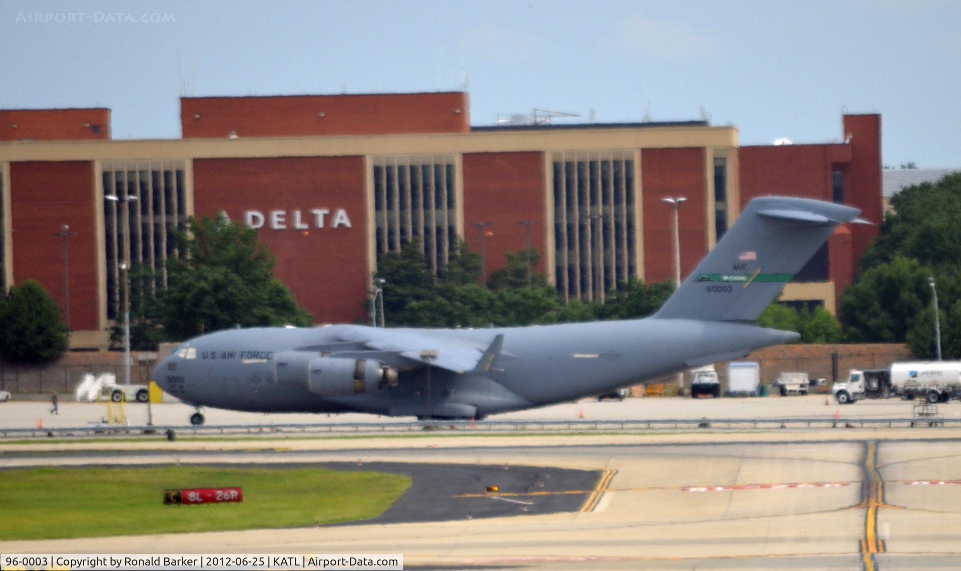 96-0003, 1996 McDonnell Douglas C-17A Globemaster III C/N P-35, Atlanta
