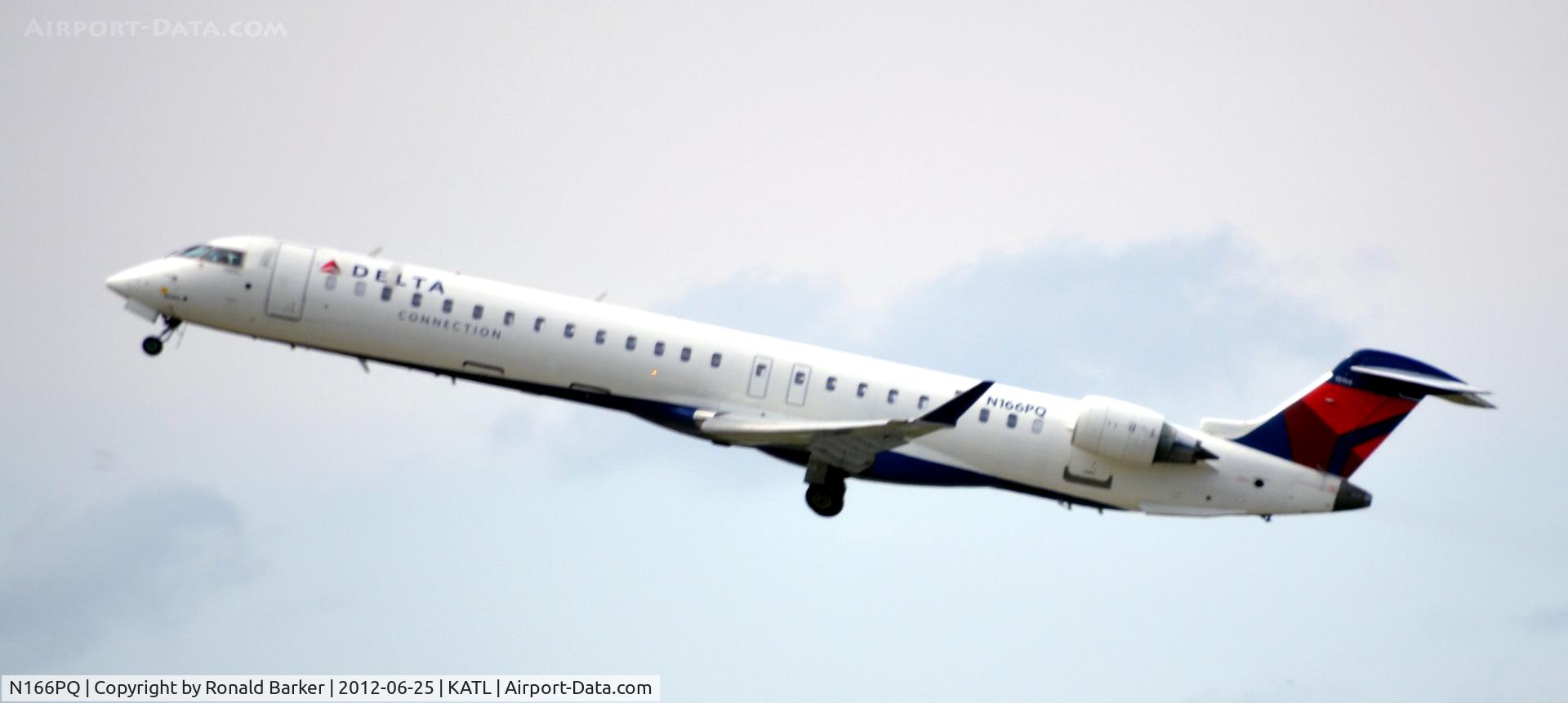 N166PQ, 2008 Bombardier CRJ-900ER (CL-600-2D24) C/N 15166, Takeoff ATL