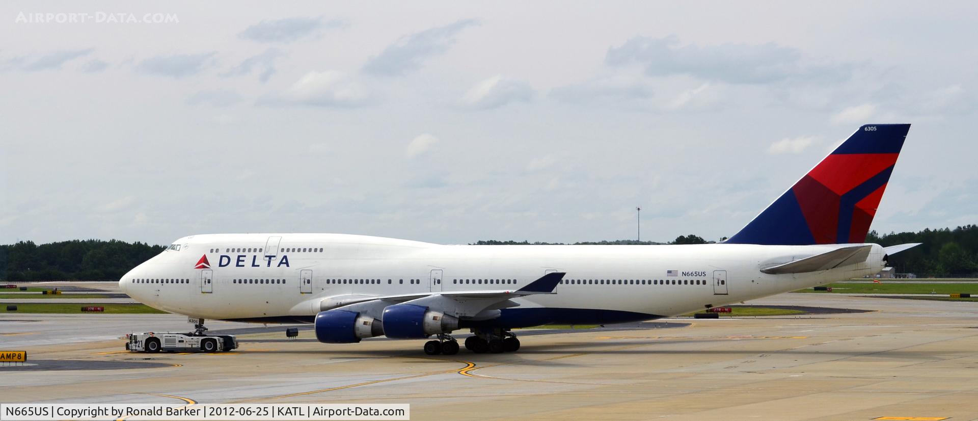 N665US, 1989 Boeing 747-451 C/N 23820, Towed ATL
