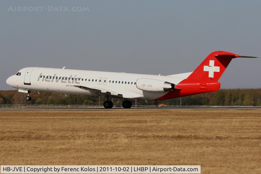 HB-JVE, 1993 Fokker 100 (F-28-0100) C/N 11459, Ferihegy