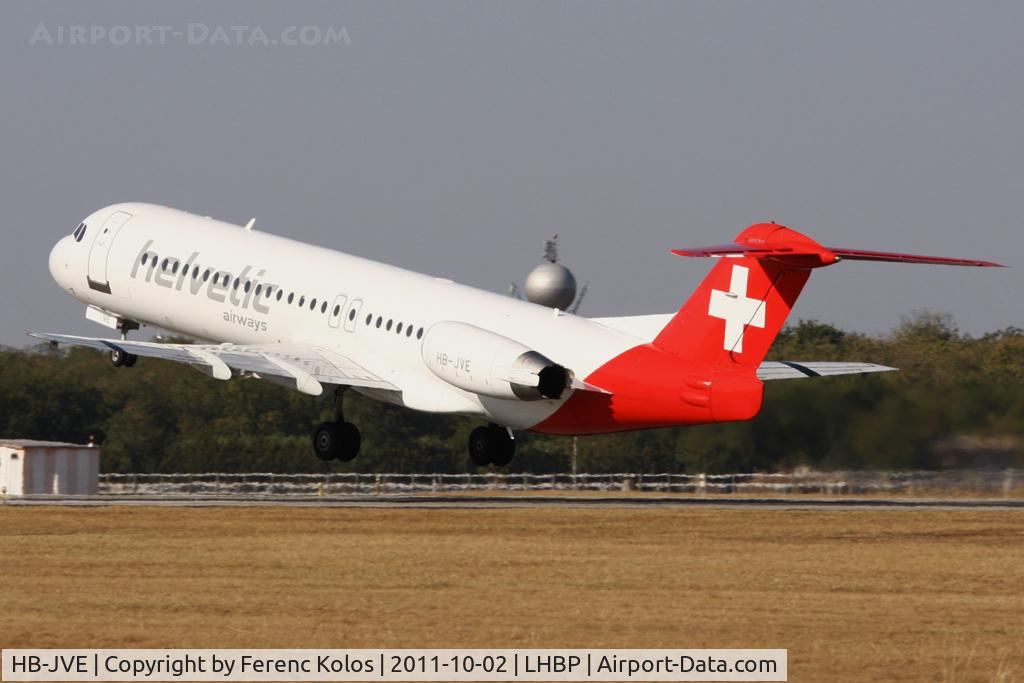 HB-JVE, 1993 Fokker 100 (F-28-0100) C/N 11459, Ferihegy