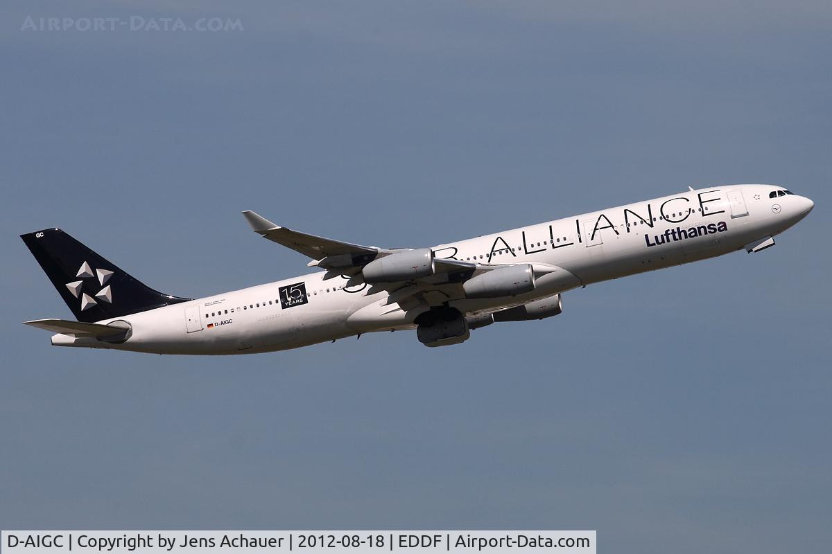 D-AIGC, 1993 Airbus A340-311 C/N 027, Take off