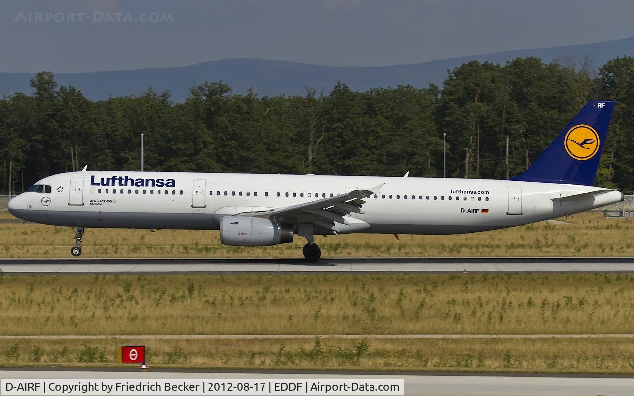 D-AIRF, 1994 Airbus A321-131 C/N 0493, decelerating after touchdown