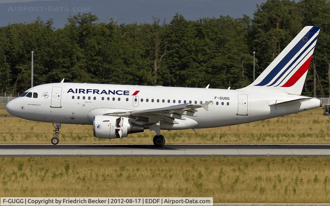 F-GUGG, 2004 Airbus A318-111 C/N 2317, decelerating after touchdown