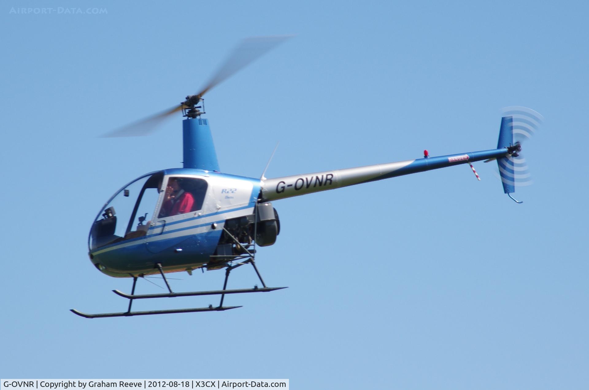 G-OVNR, 1990 Robinson R22 Beta C/N 1634, Seen at Northrepps.