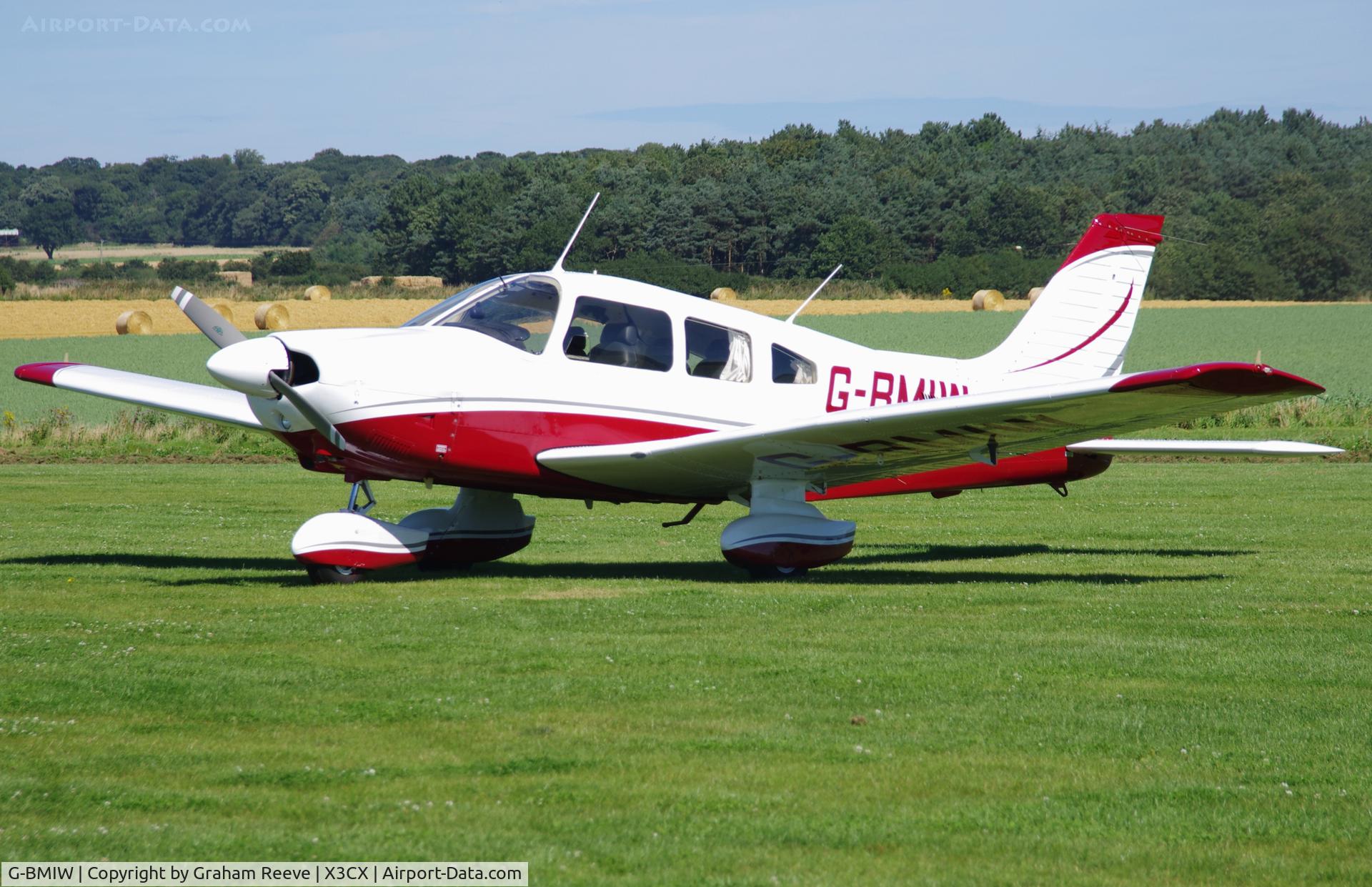 G-BMIW, 1981 Piper PA-28-181 Cherokee Archer II C/N 28-8190093, Parked in the sun.