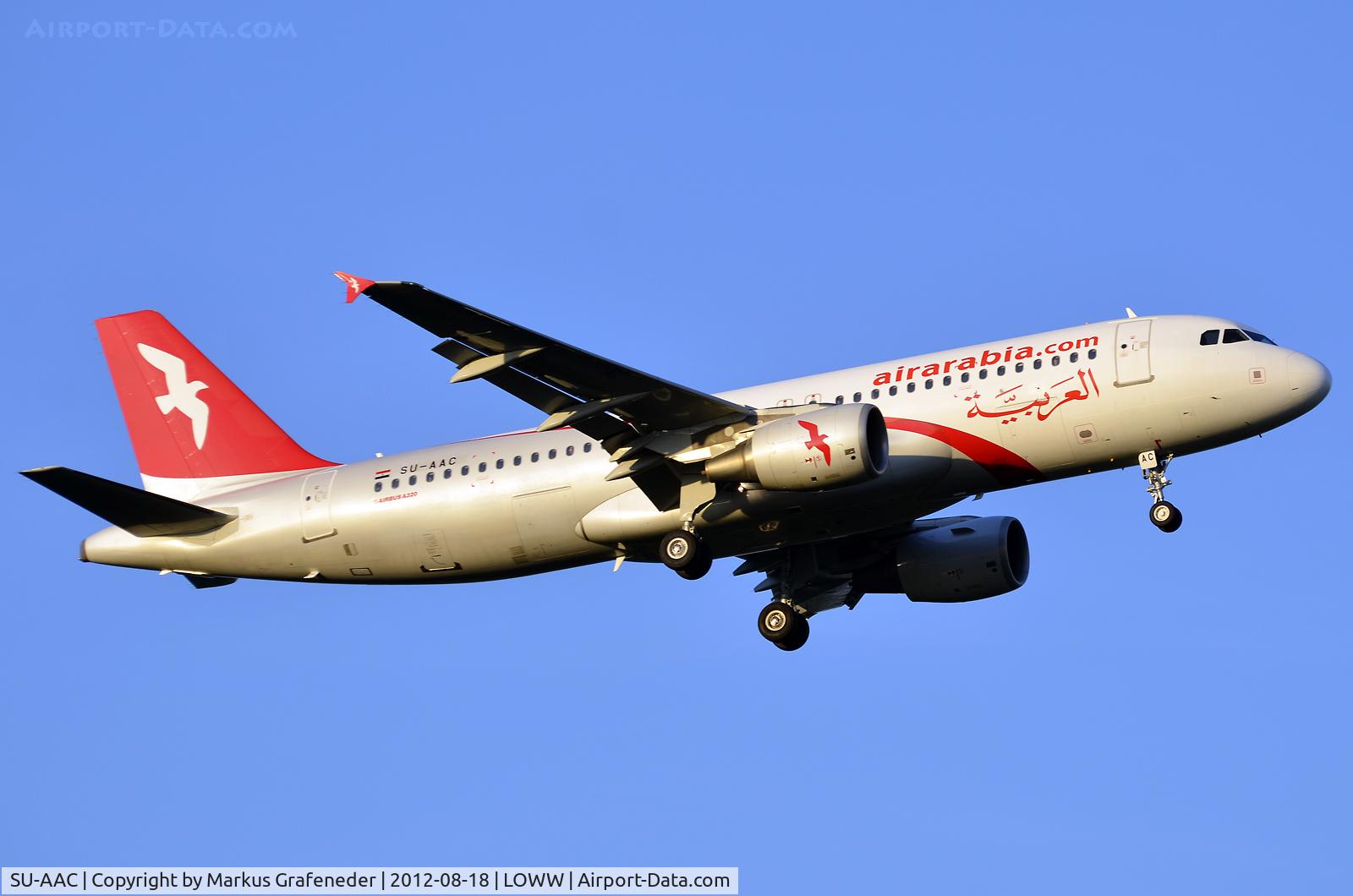 SU-AAC, 2007 Airbus A320-214 C/N 3246, landing @ rwy 16