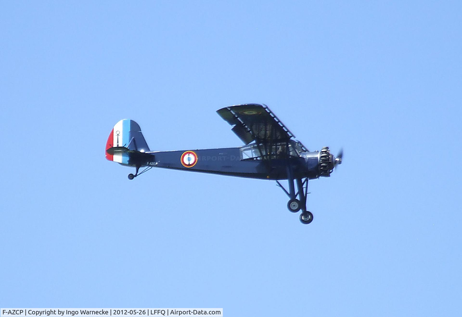 F-AZCP, Morane-Saulnier MS-502 Criquet C/N 320, Morane-Saulnier MS.502 Criquet (post-war french Fi 156 Storch with Salmson radial engine) at the Meeting Aerien 2012, La-Ferte-Alais