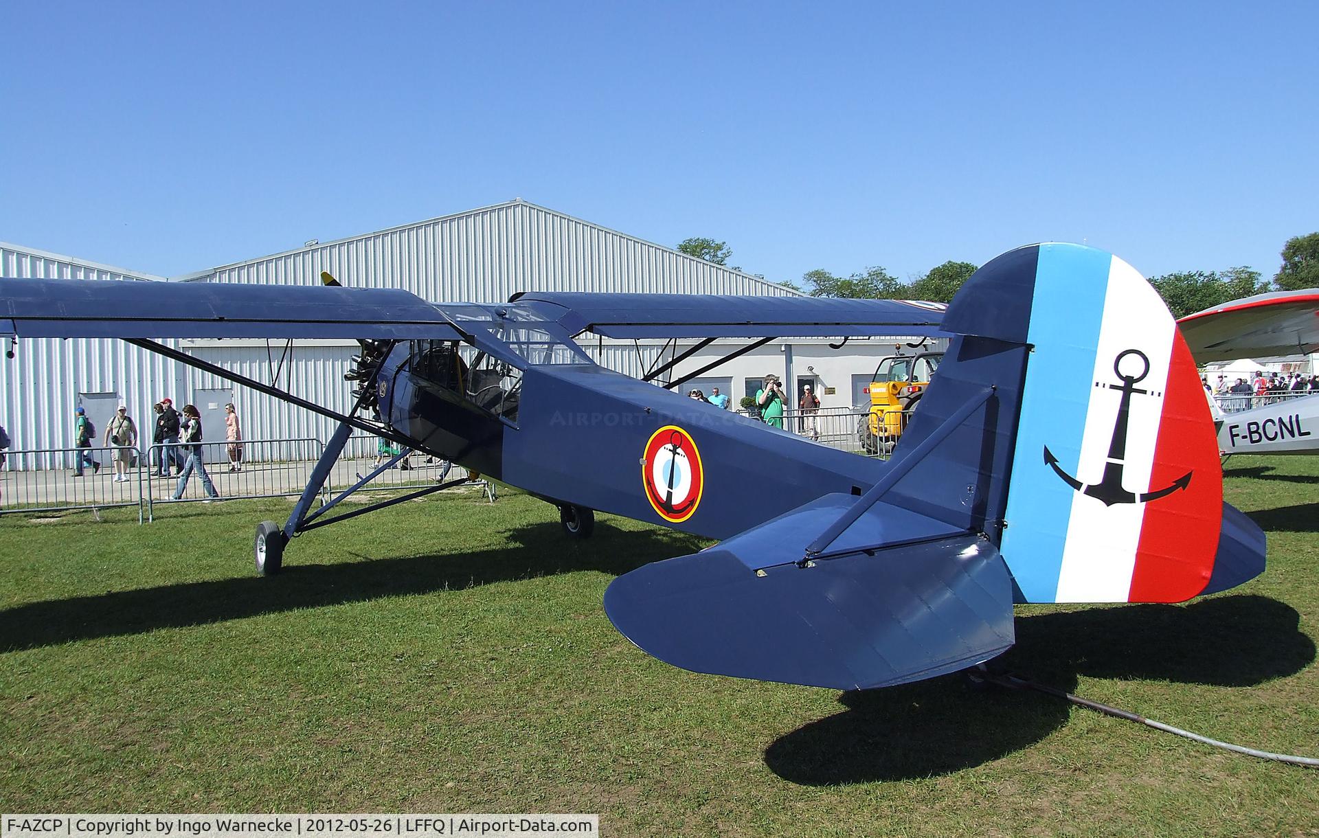 F-AZCP, Morane-Saulnier MS-502 Criquet C/N 320, Morane-Saulnier MS.502 Criquet (post-war french Fi 156 Storch with Salmson radial engine) at the Meeting Aerien 2012, La-Ferte-Alais