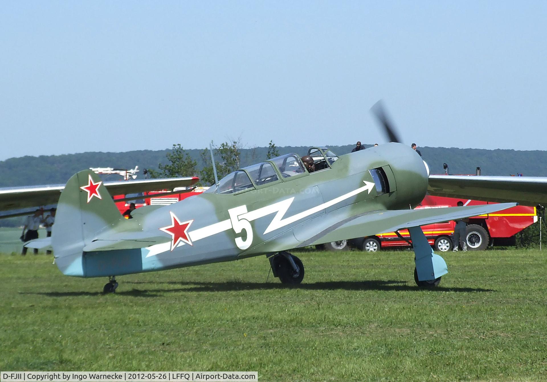 D-FJII, Yakovlev Yak-11 C/N Y-5434, Yakovlev Yak-11 MOOSE at the Meeting Aerien 2012, La-Ferte-Alais