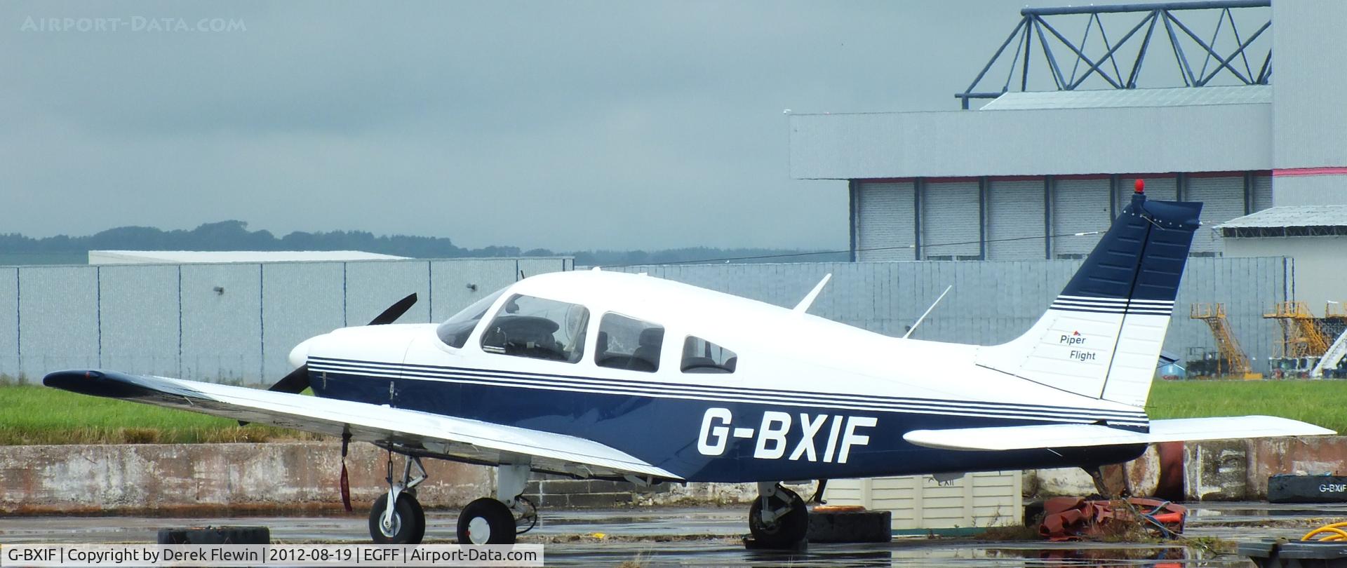 G-BXIF, 1976 Piper PA-28-181 Cherokee Archer II C/N 28-7690404, Seen at EGFF.
