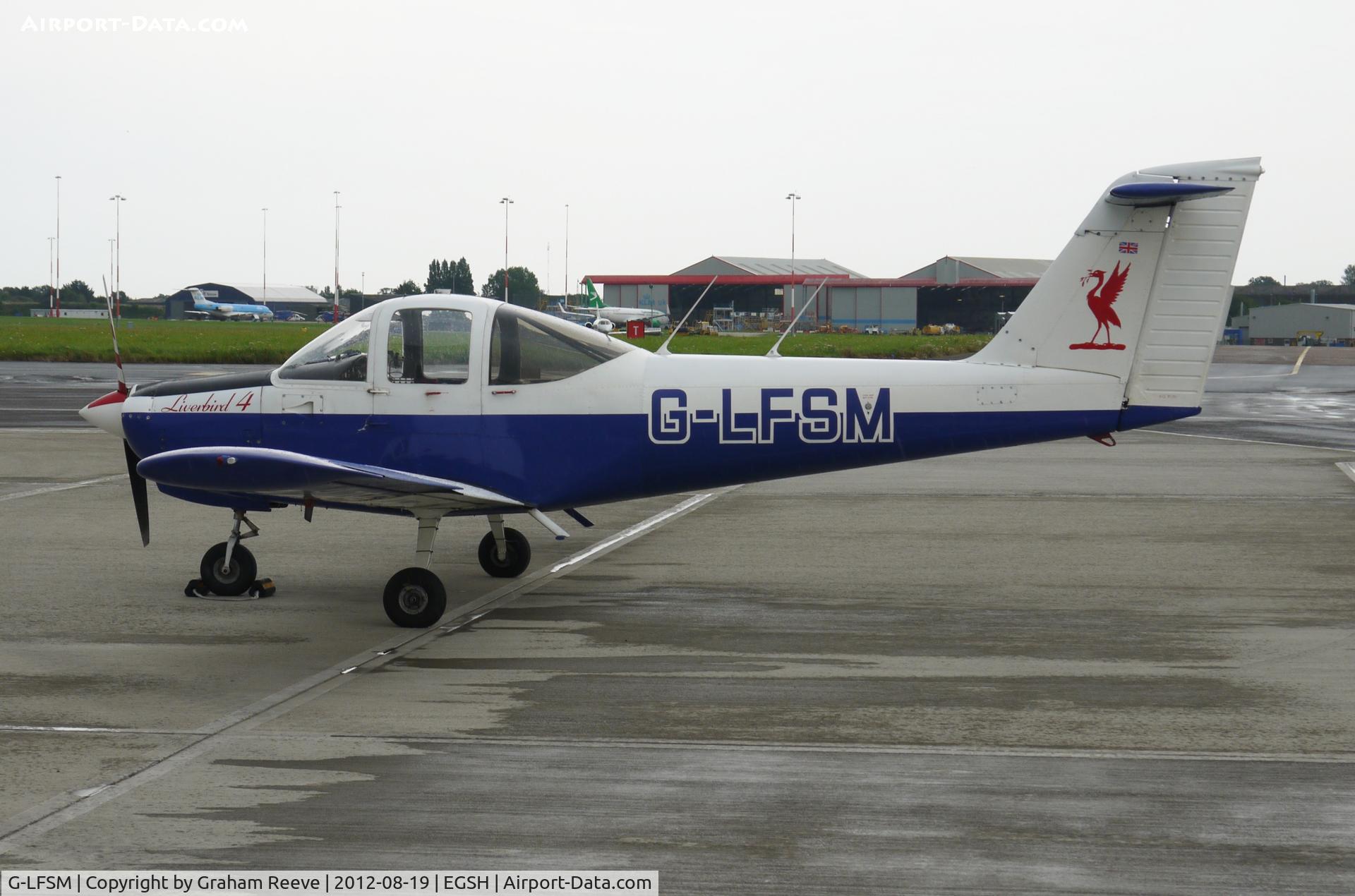 G-LFSM, 1978 Piper PA-38-112 Tomahawk Tomahawk C/N 38-78A0449, Parked at Norwich.