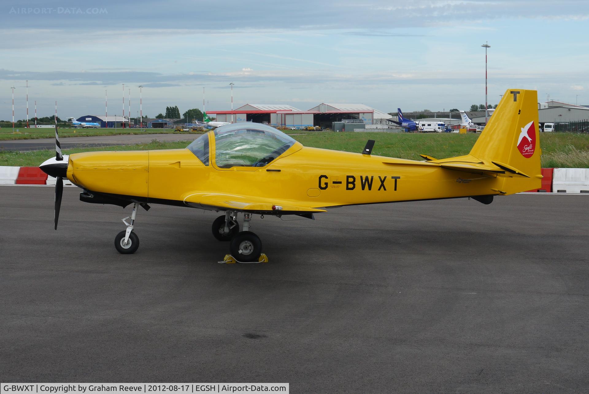 G-BWXT, 1997 Slingsby T-67M-260 Firefly C/N 2254, Parked at Norwich.