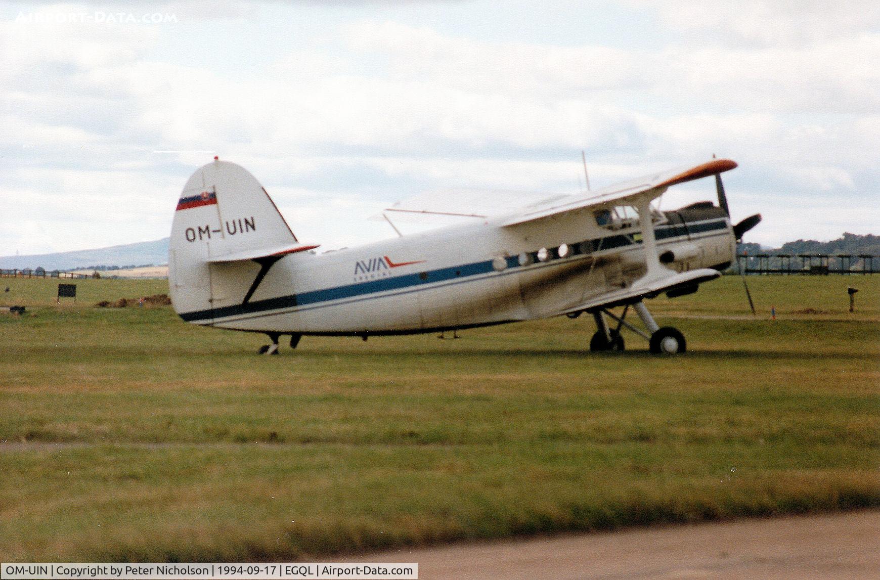 OM-UIN, 1985 Antonov An-2TP C/N 1G233-43, This An-2TP Colt attended the 1994 RAF Leuchars Airshow.