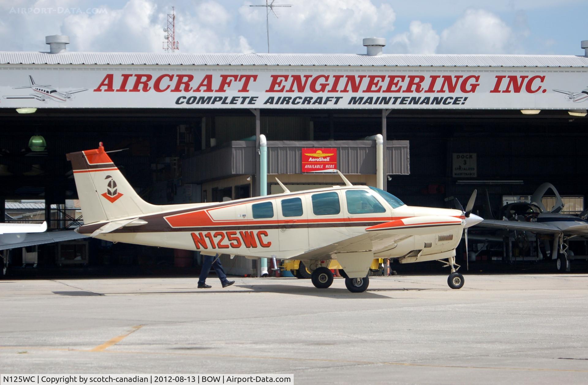 N125WC, 1975 Beech A36 Bonanza 36 C/N E-781, 1975 Beech A36 N125WC at Bartow Municipal Airport, Bartow, FL