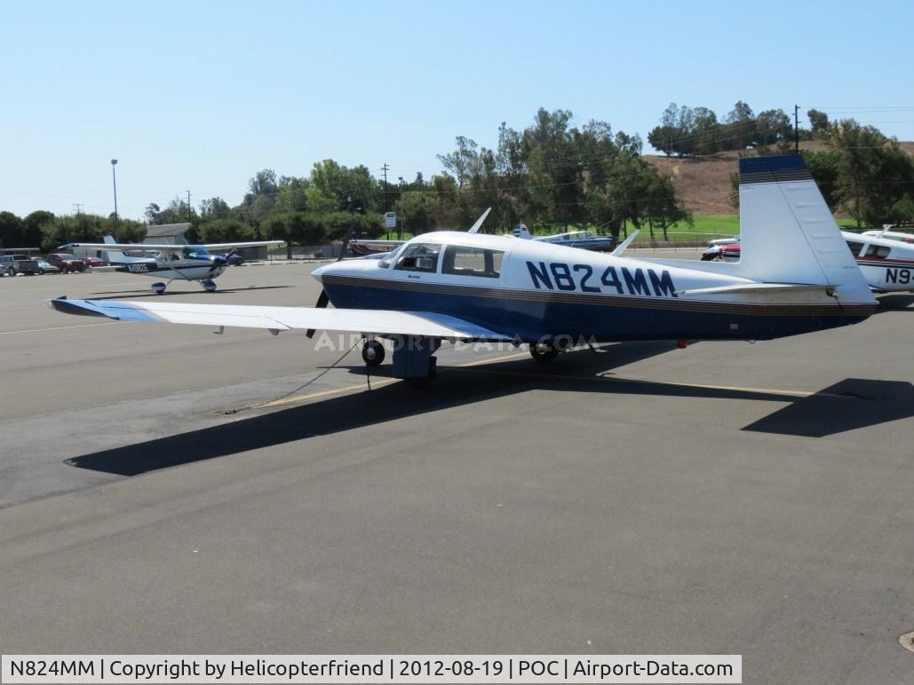 N824MM, 1977 Mooney M20J 201 C/N 24-0352, Parked in transient parking