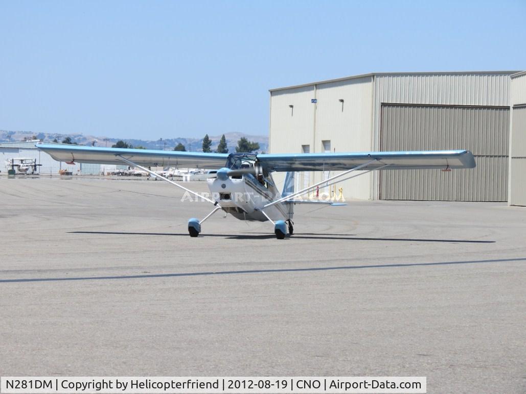N281DM, 1999 American Champion 7GCBC C/N 1258-99, Taxiing to the runway and possibly headed to Cable (CCB)