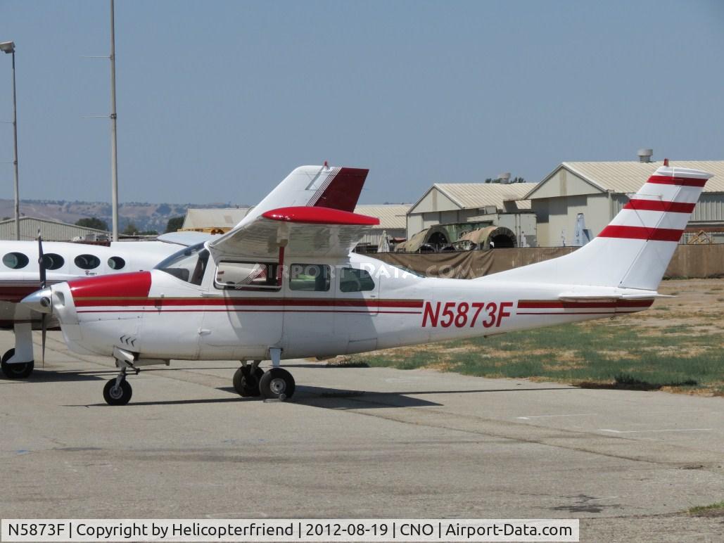 N5873F, 1967 Cessna 210G Centurion C/N 21058873, Parked west of the tower