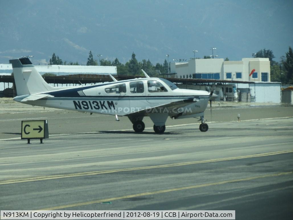 N913KM, 1979 Beech F33A Bonanza C/N CE-892, Taxiing back from re-fuelling