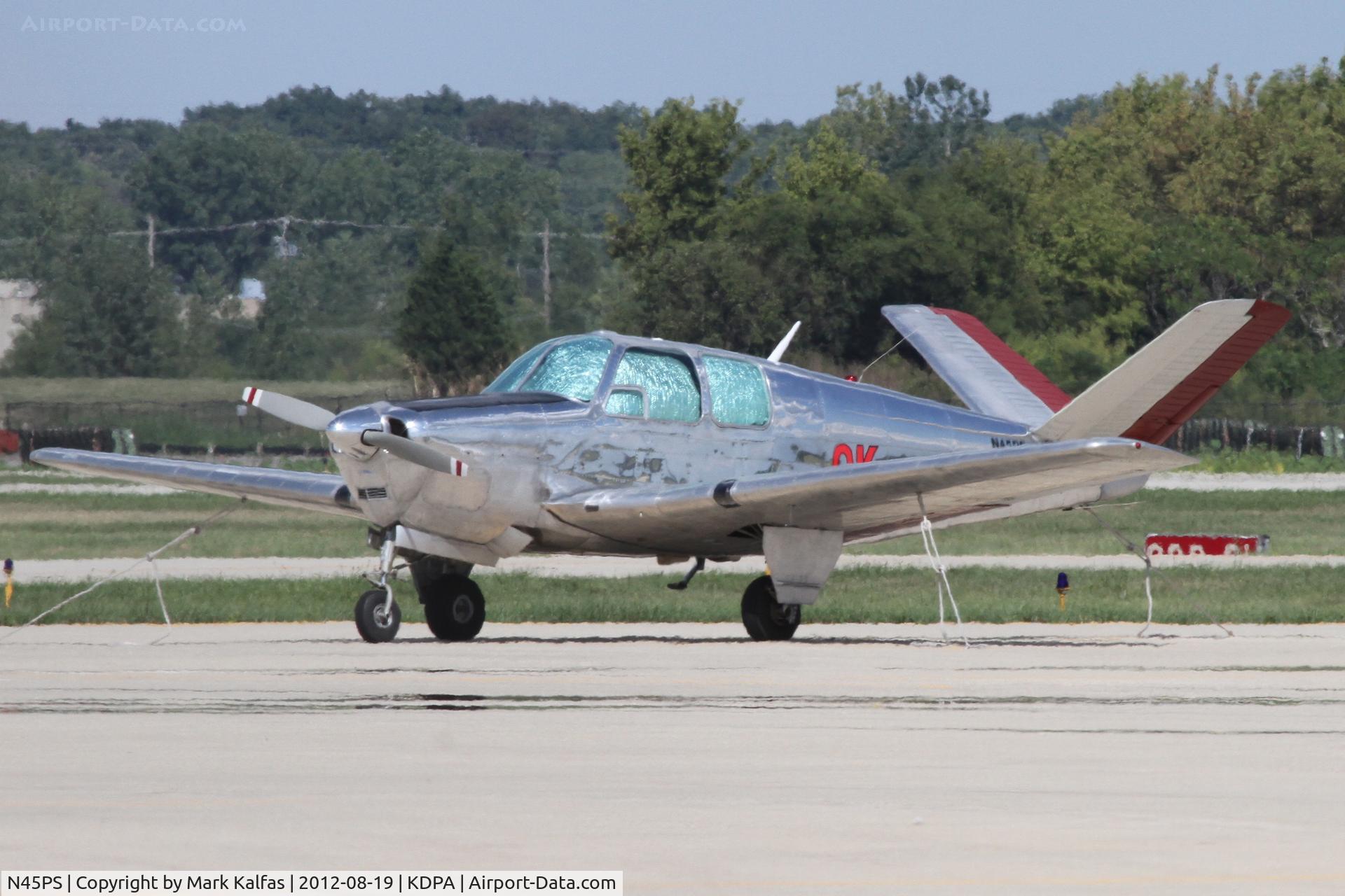 N45PS, 1953 Beech D35 C/N D-3696, Beechcraft D35 Bonanza N45PS on the ramp at DuPage Airport.