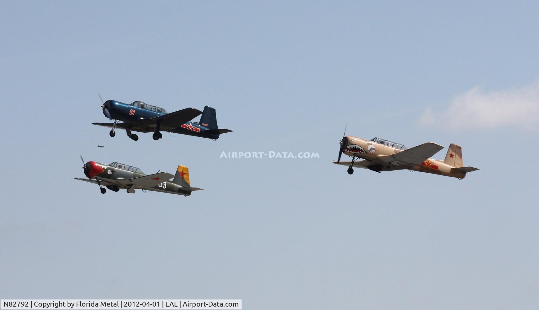 N82792, 1976 Nanchang CJ-6A C/N 2932018, Nanchange CJ-6A group taking off