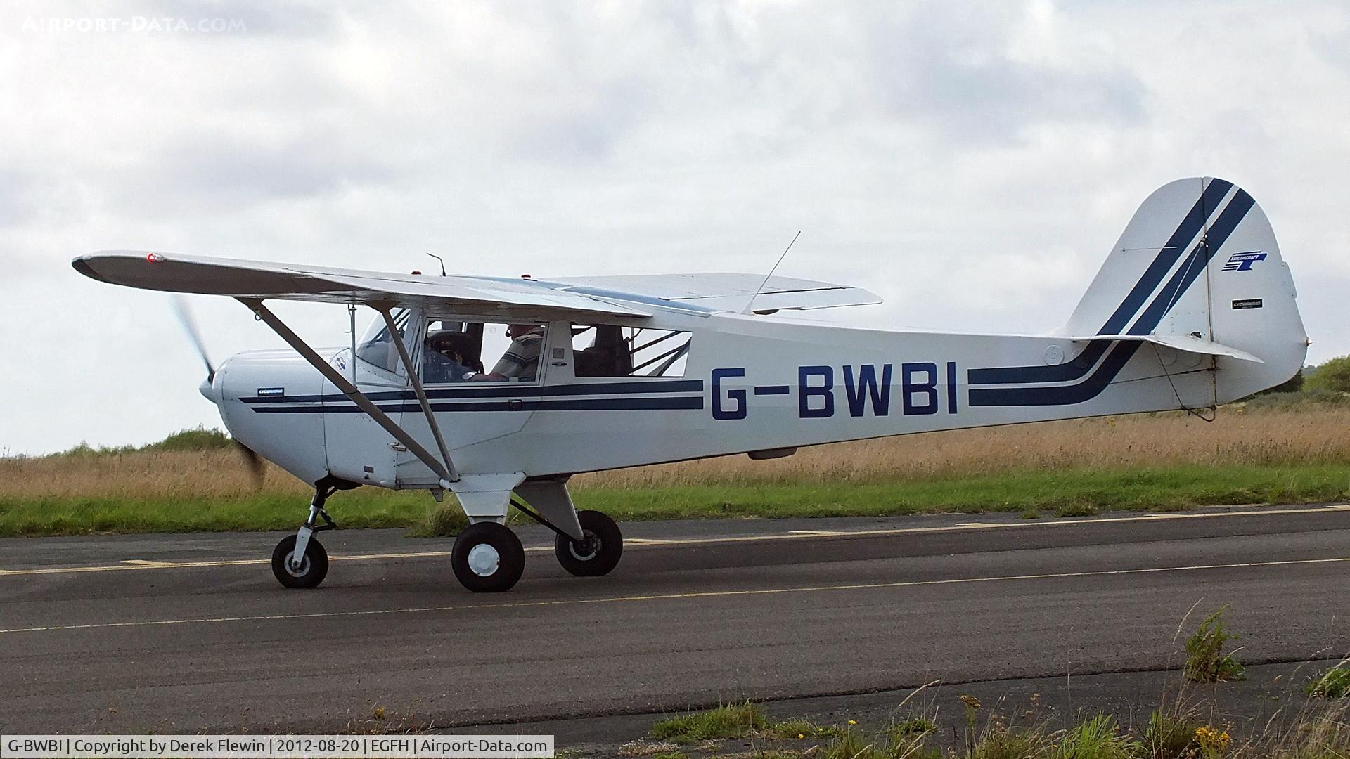 G-BWBI, 1991 Taylorcraft F22A C/N 2207, Seen at EGFH.