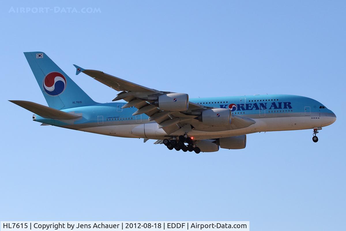 HL7615, 2011 Airbus A380-861 C/N 075, Approaching rwy 07R