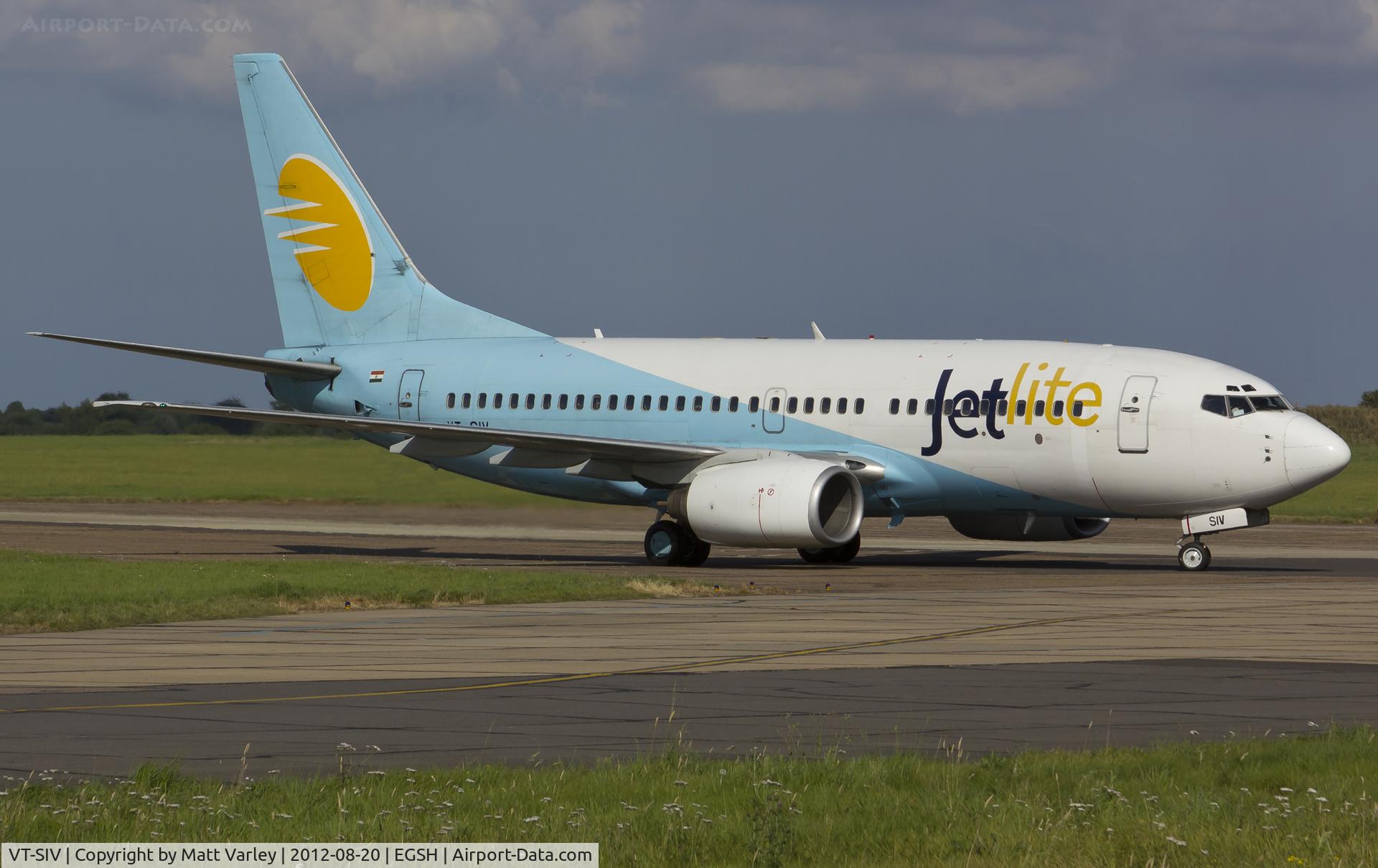 VT-SIV, 1999 Boeing 737-7K9 C/N 28091, Arriving at EGSH for Engineering by KLM