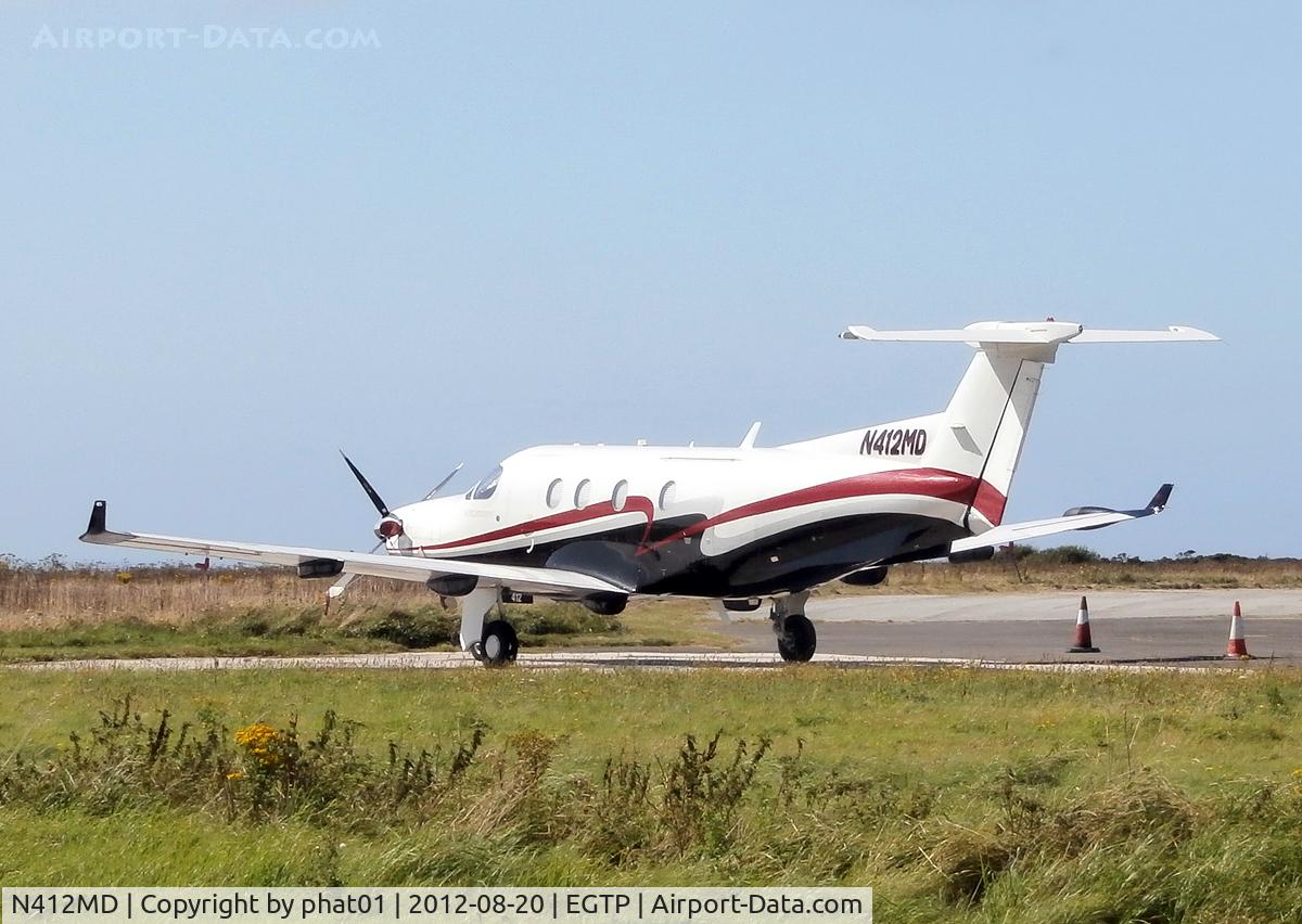 N412MD, 2001 Pilatus PC-12/45 C/N 412, AT EGTP