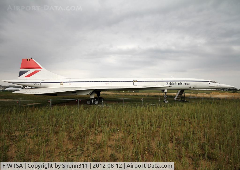 F-WTSA, 1973 Aerospatiale-BAC Concorde 101 C/N 02, Preserved at Delta Museum near Paris-Orly Airport in British Airways c/s (right side)