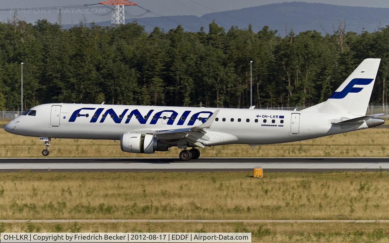 OH-LKR, 2011 Embraer 190LR (ERJ-190-100LR) C/N 19000436, decelerating after touchdown