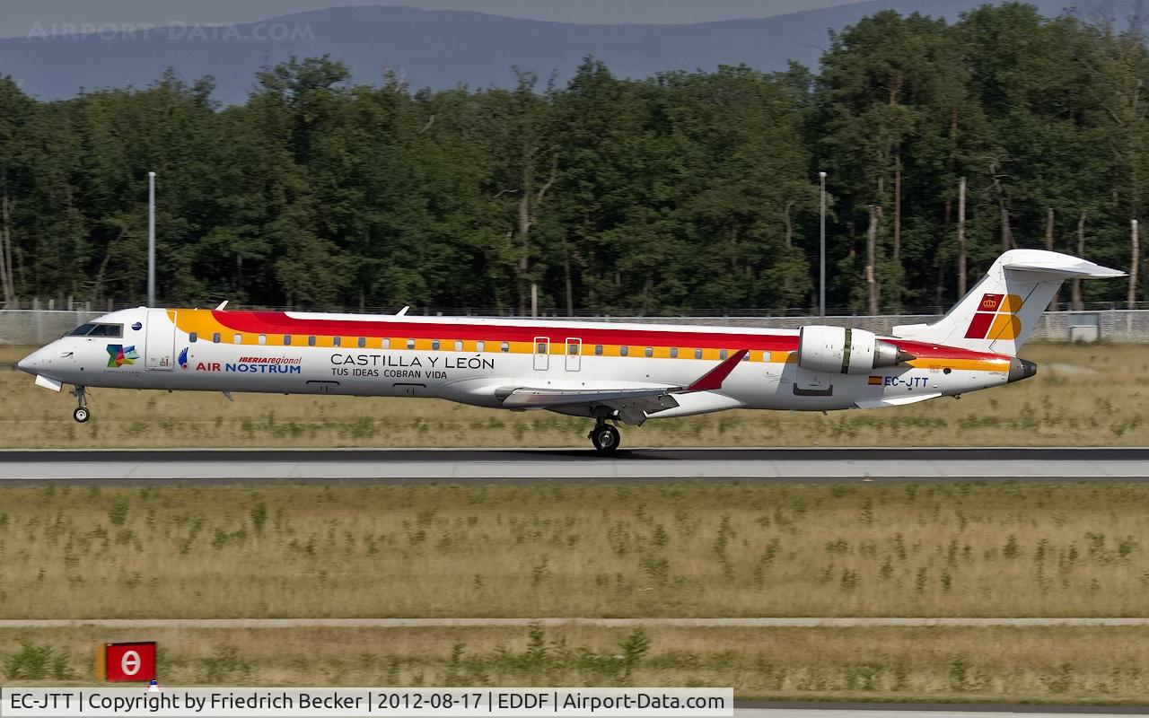 EC-JTT, 2006 Bombardier CRJ-900 (CL-600-2D24) C/N 15074, decelerating after touchdown