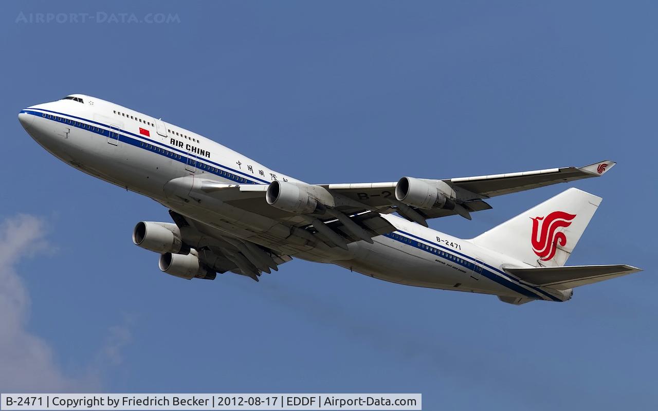 B-2471, 1999 Boeing 747-4J6 C/N 29071, departure from Frankfurt