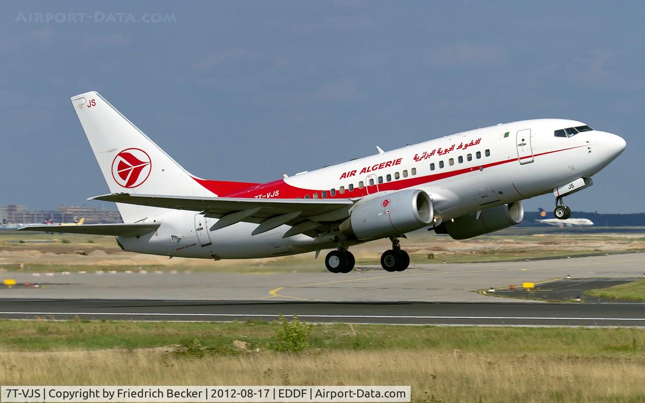 7T-VJS, 2002 Boeing 737-6D6 C/N 30210, departure from Frankfurt